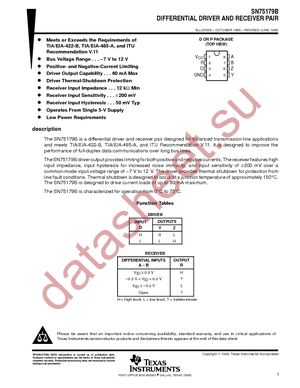 SN75179BDR datasheet  